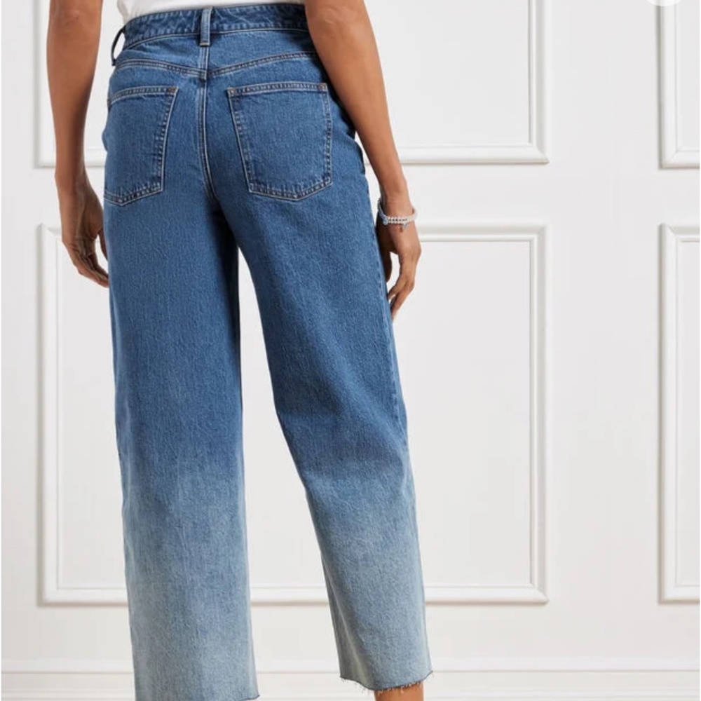 TALBOTS WIDE LEG CROP JEANS - HOFFMAN WASH - Picture 3 of 16